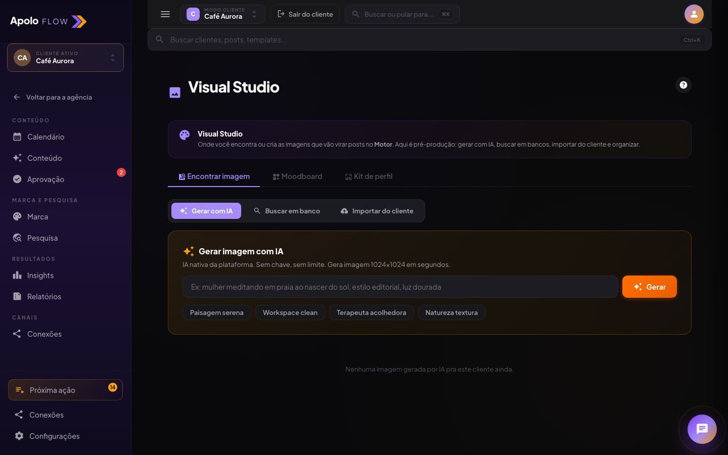Estúdio visual de imagens