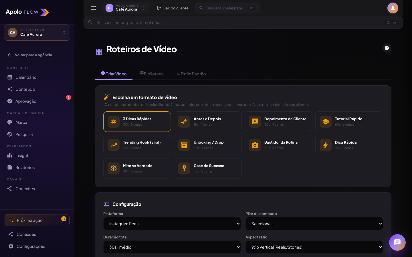 Geração de vídeos com IA